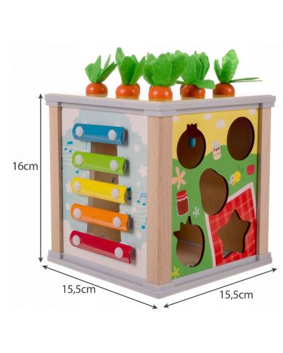 Drveni sorter Kruzzel - Edukativna kocka sa voćem i povrćem - 3