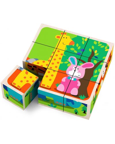 Drvene kocke Acool Toy - Životinje - 1