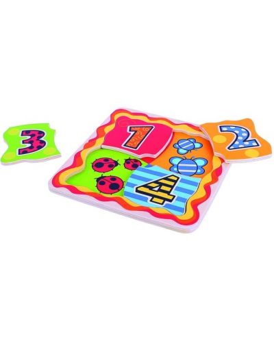 Drvene puzzle Bigjigs - Raznobojni brojevi - 2