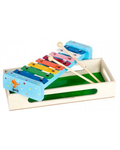 Drvena glazbena igračka Pino – Ksilofon, lisica, u kutiji - 2