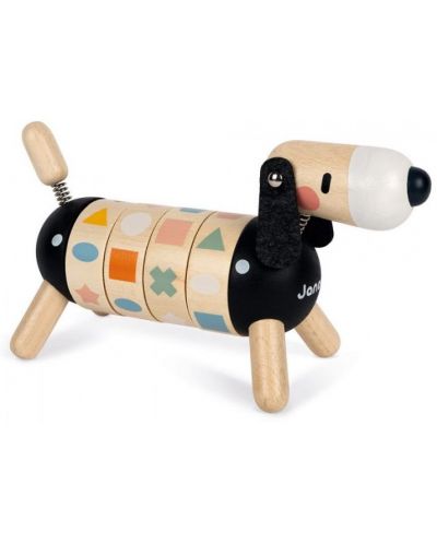 Drvena igračka Janod - Štene s oblicima i bojama - 2