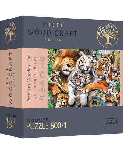 Drvena slagalica Trefl od 500+1 dio - Životinje u džungli - 1