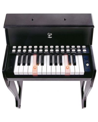 Drveni elektronski klavir sa stolicom Hape, crni - 2
