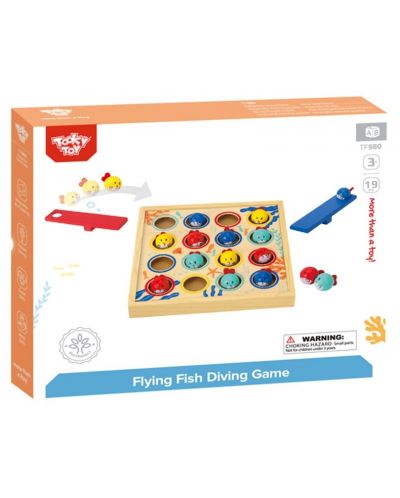 Drvena dječja igra Tooky Toy - Leteće ribe - 3