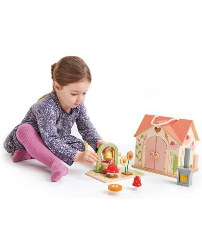 Drvena kućica za lutke Tender Leaf Toys - Rosewood Cottage, s figuricama - 4