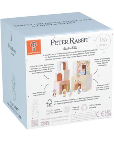 Drvene kocke za slaganje Orange Tree Toys Peter Rabbit - 5