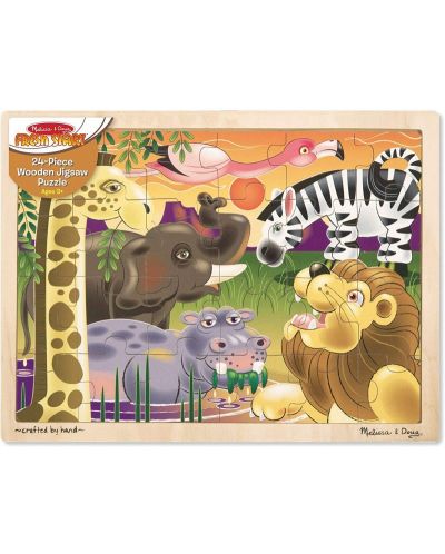 Drvena slagalica Melissa & Doug - Safari, 24 dijela - 3