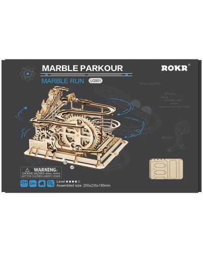 Drvena 3D slagalica Robo Time od 254 dijela - Marble Parkour - 3