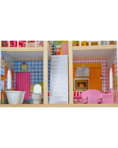 Drvena kućica za lutke Moni Toys - Emily, sa 17 dodataka - 10