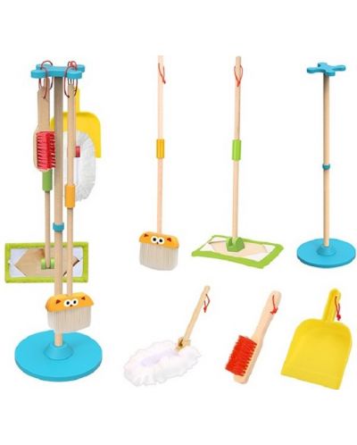 Drveni set za čišćenje Tooky toy - 1