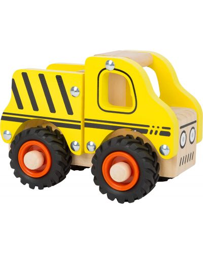 Drvena igračka Small Foot - Kamion, žuti - 1