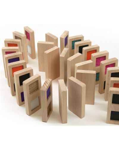 Drvena igra Andreu toys – Senzorski domino za taktilno prepoznavanje - 3