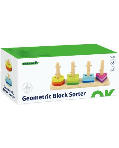 Drveni sorter s geometrijskim oblicima Tooky Toy - 2