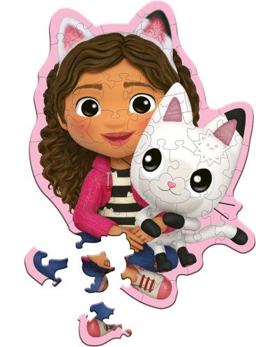Drvena slagalica Trefl od 50 dijelova - Gabby and her Kitty / Universal Gabby's Dollhouse - 3