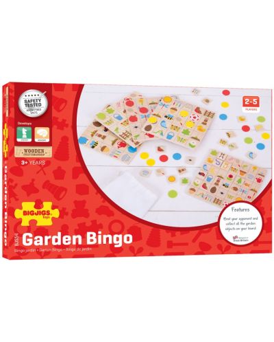 Drvena dječja igra Bigjigs - Bingo Vrt - 4