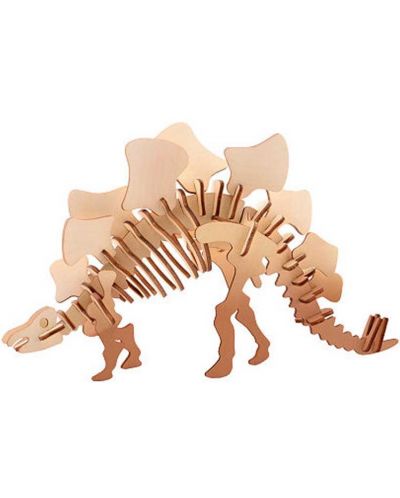 Drvena 3D slagalica Johntoy - Dinosauri, 4 vrste - 1