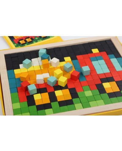 Drveni mozaik s pikselima Cubika - Vozila, s 400 kockica - 2