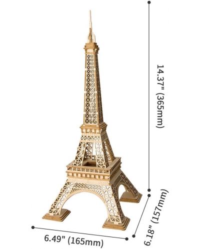 Drvena 3D slagalica Robo Time od 121 dijela - Eiffelov toranj - 2