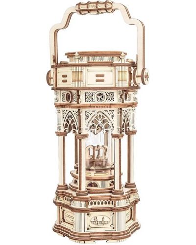 Drvena 3D slagalica  Robo Time od 336 dijelova - Viktorijanska svjetiljka - 1