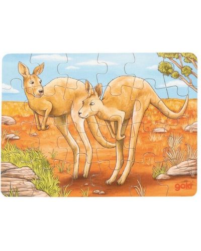 Drvena mini slagalica Goki - Australske životinje, 24 dijela, asortiman - 3