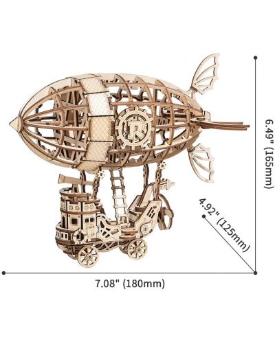 Drvena 3D slagalica Robo Time od 176 dijelova - Cepelin - 3