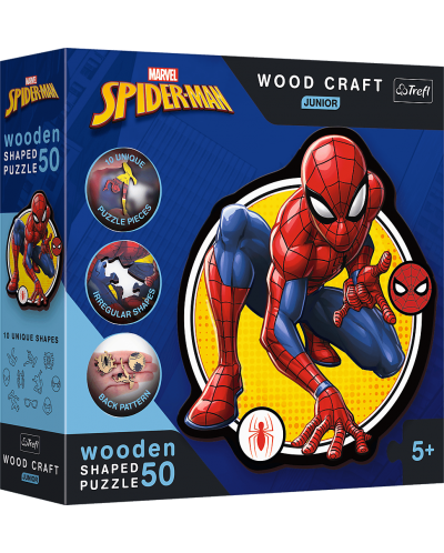 Drvena slagalica Trefl od 50 dijelova - Spider-Man Power - 1
