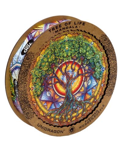 Drvena slagalica Unidragon od 700 dijelova - Mandala Drvo života (veličina RS) - 1
