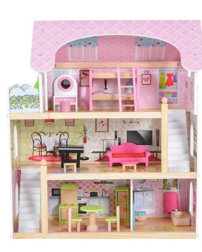 Drvena kućica za lutke Moni Toys - Mila, sa 16 dodataka - 7