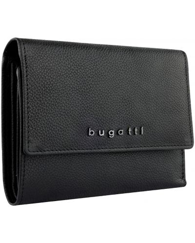 Ženski kožni novčanik Bugatti Bella - Flip, RFID zaštita, crni - 2
