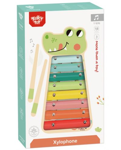 Drveni ksilofon Tooky Toy - Veseli krokodil - 3