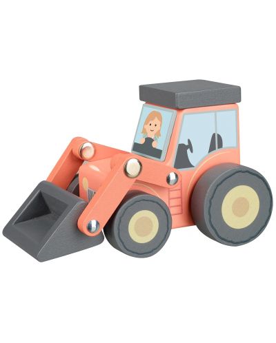 Drvena igračka Orange Tree Toys - Traktor s utovarivačem - 1