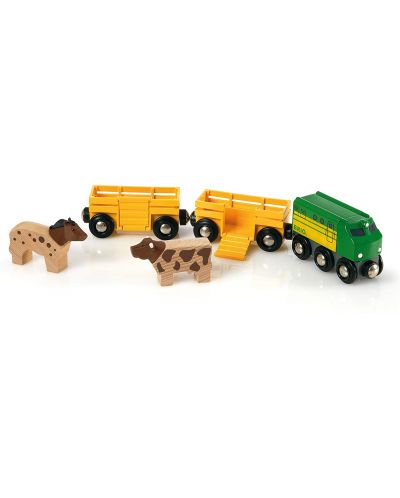 Drvena igračka Brio – Vlak Farma - 1