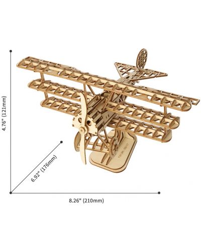 Drvena 3D slagalica Robo Time od 145 dijelova - Avion - 3