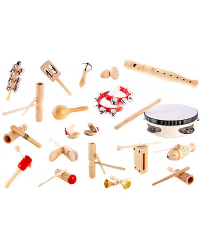 Drveni set Acool Toy - Glazbeni instrumenti, Montessori - 1