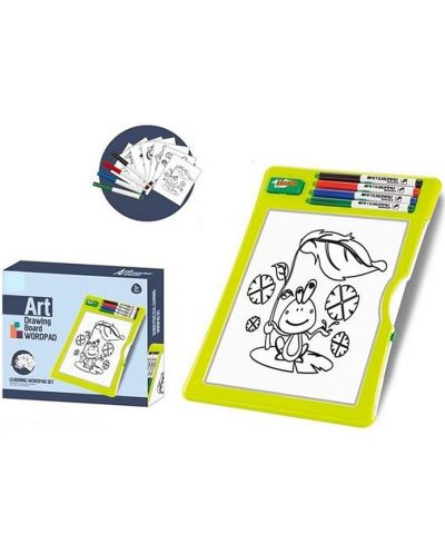 Ploča za crtanje  Raya Toys - Sa šablonama i markerima - 1