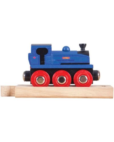 Drvena lokomotiva Bigjigs - Lidija, plava - 1