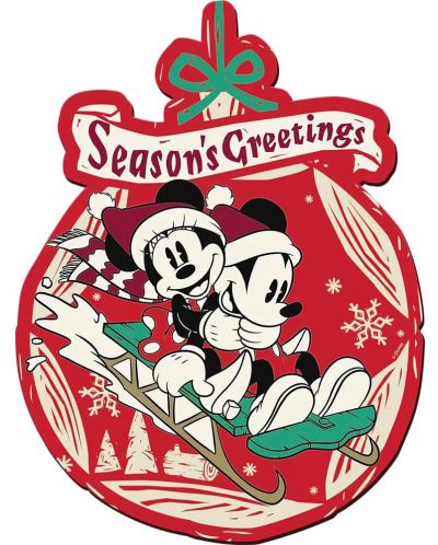 Drvena slagalica Trefl od 160 dijelova - Božićna avantura Mickeya i Minnie - 2