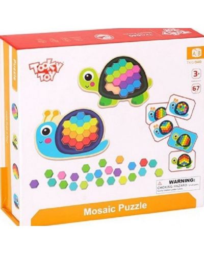 Drveni mozaik Tooky toy - Puž i kornjača - 2