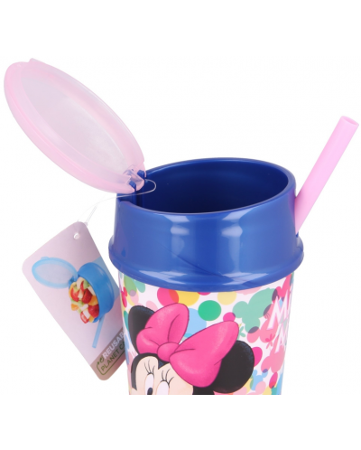 Dječja šalica s poklopcem i slamkom Stor - Minnie Mouse, 400 ml - 3