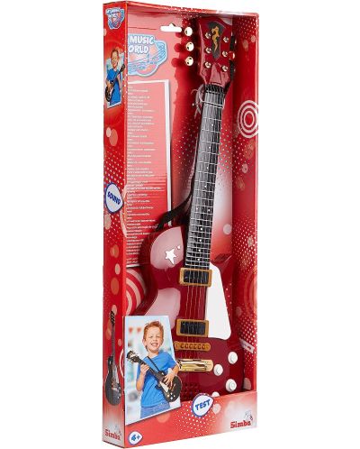 Dječja električna gitara Simba Toys - My Music World, crvena - 2