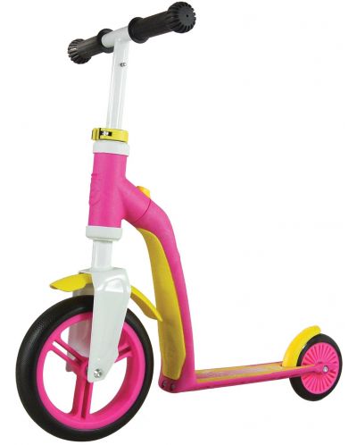 Dječji romobil i bicikl za ravnotežu Scoot & Ride - 2 u 1, ružičasti i žuti - 2