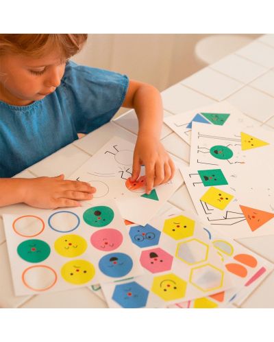 Dječja igra s naljepnicama Apli Kids - Emocije s geometrijskim oblicima - 4