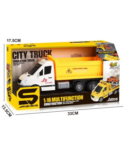 Dječja igračka Raya Toys Truck Car - Kiper, 1:16, sa zvukom i svjetlom - 4