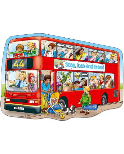 Dječja slagalica Orchard Toys – Veliki crveni autobus, 15 dijelova - 2