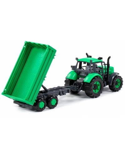 Dječja igračka Polesie Progress - Inercijski traktor s prikolicom - 5
