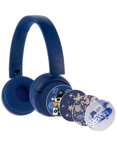Dječje slušalice BuddyPhones - POP Fun, bežične, plave - 1