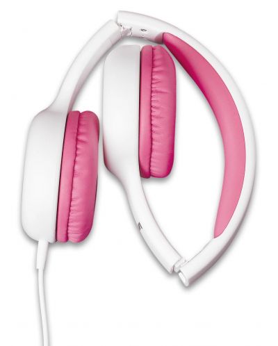 Dječje slušalice Lenco - HP-010PK, roza/bijele - 4