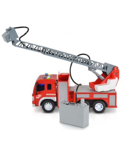 Dječja igračka Moni Toys - Vatrogasno vozilo sa dizalicom i pumpom, 1:16 - 4
