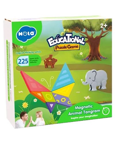 Dječja smart igra Hola toys Educational - Magnetski tangram, Životinje - 1