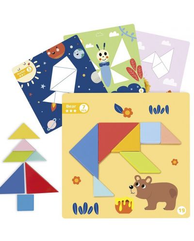 Dječja igra Tooky Toy - Magnetski tangram - 1